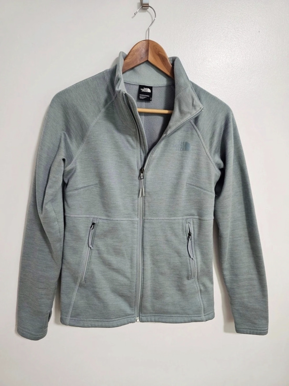 The North Face Full-Zip Fleece Jacket Sweater Sage Green Small